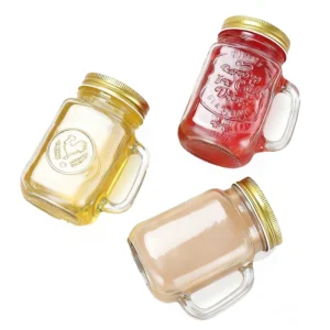 glass mason jars with handles