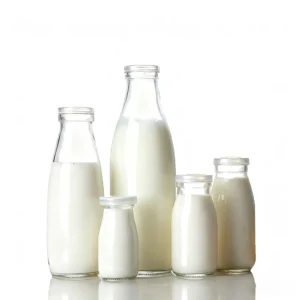 glass milk bottle