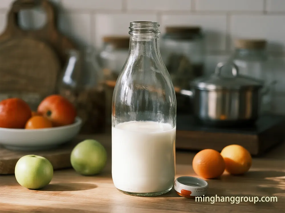 glass milk bottles factory