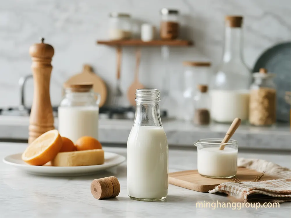 glass milk bottles factory
