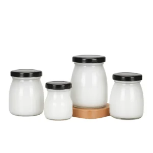 glass milk bottles with lids