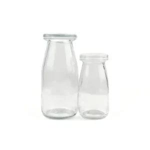glass milk bottles with lids wholesale