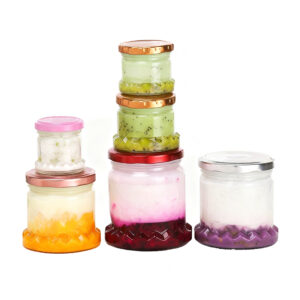 glass yogurt jars with lids