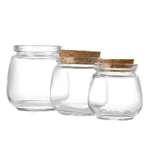 glass yogurt jars