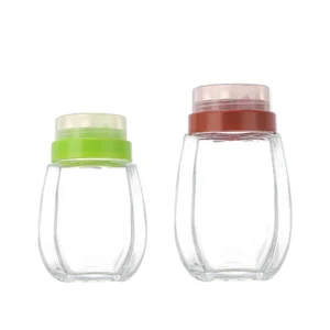 hexagon glass honey jars