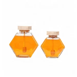 hexagon honey jars