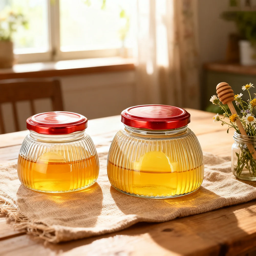 small empty jam jars