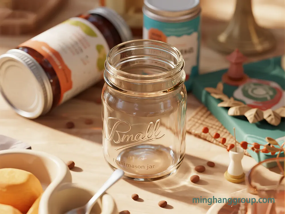 Small mason jar packaging was the perfect fit for our client, an environmentally conscious brand of boutique jams made in Canada. They produce no less than seven different types of fruit jams with 100% organic and locally sourced berries. With climate change in focus, making smaller portions of their jams seemed the best choice to the brand. Therefore, after the brand's product line grew significantly, the company decided to custom-make a small mason jar that would not only match their image of a high-end brand but also waste less. In addition to creating a jar suitable for fruit jams, the brand also had the ideal target consumers in mind—cafés and gift hampers. They decided that Mosteb was the right choice because of our accurate glass molding, strong customization capability, and proven track record in producing branded glass containers with consistent clarity and durability.