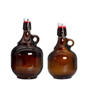 brown glass swing top bottles