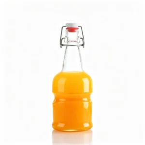 clear glass bottle
