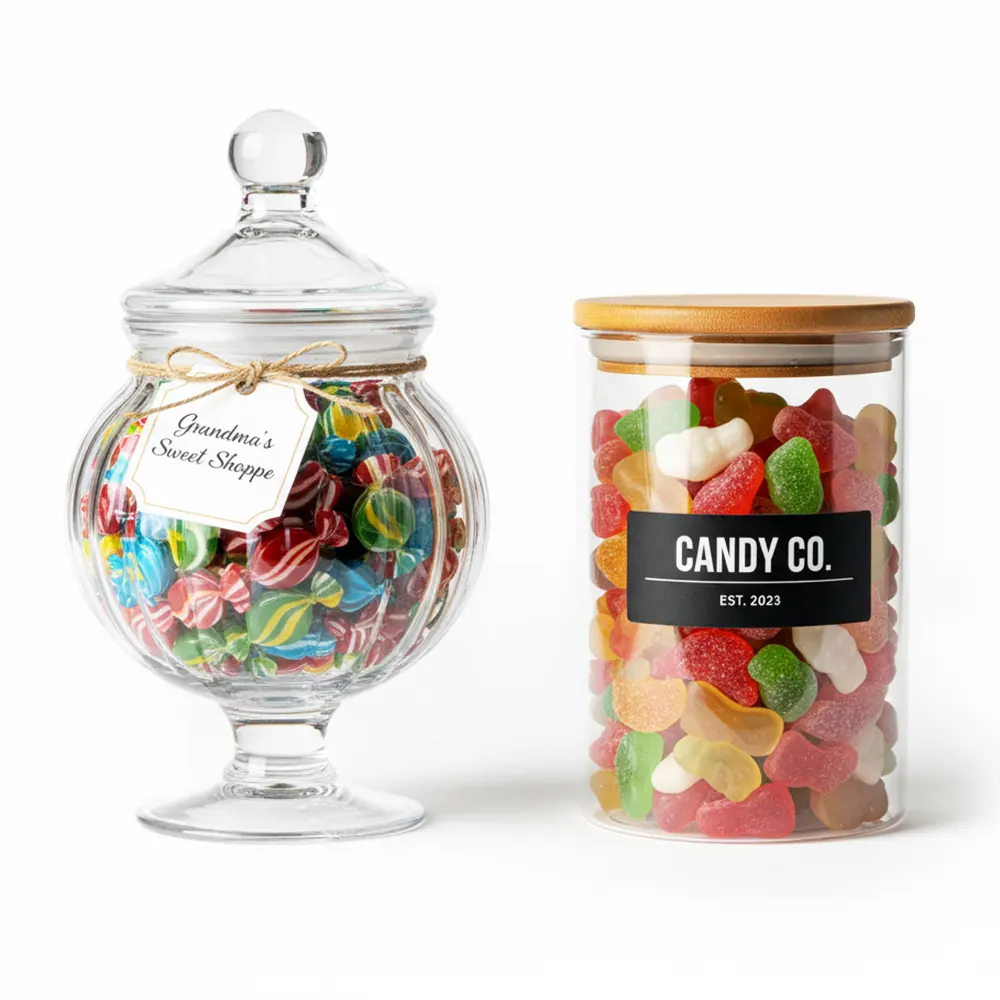 glass candy jars