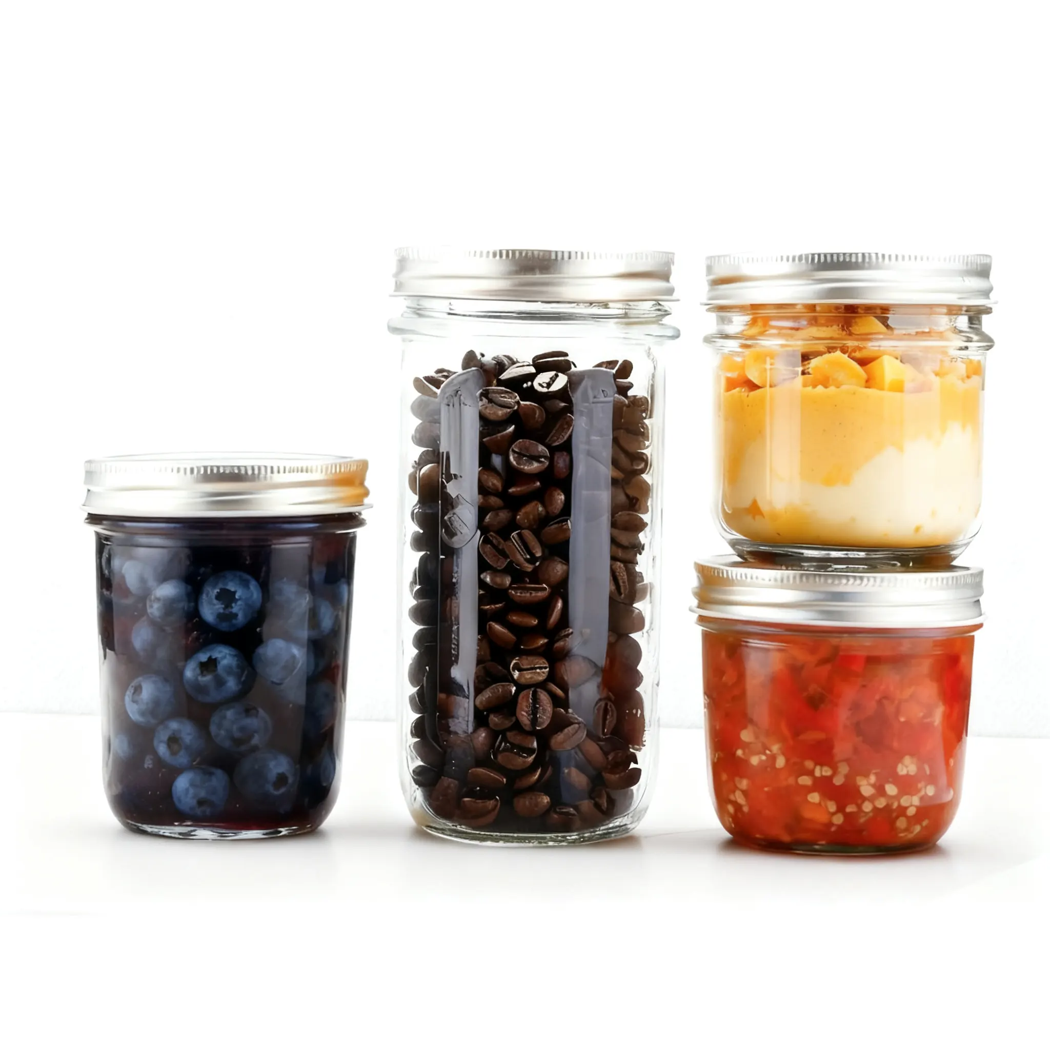 glass jam jars