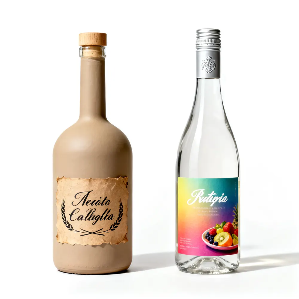 glass liquor bottles