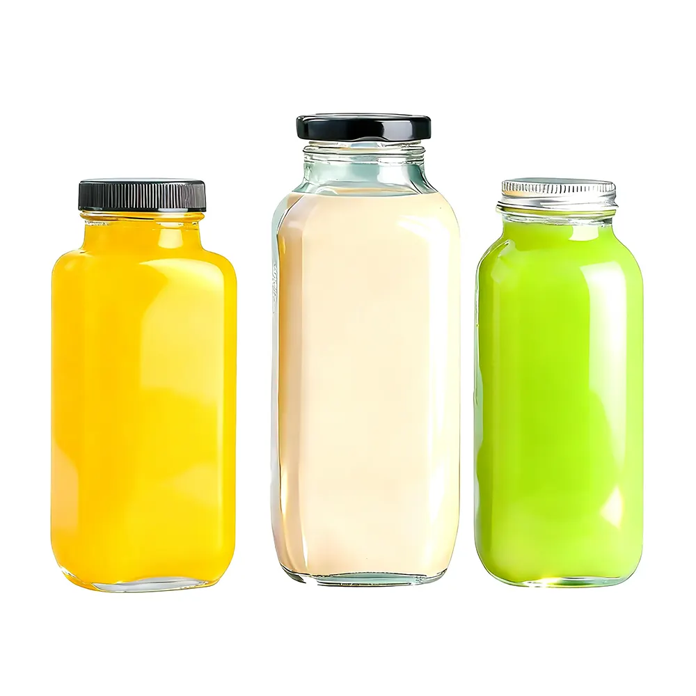 glass juice bottles