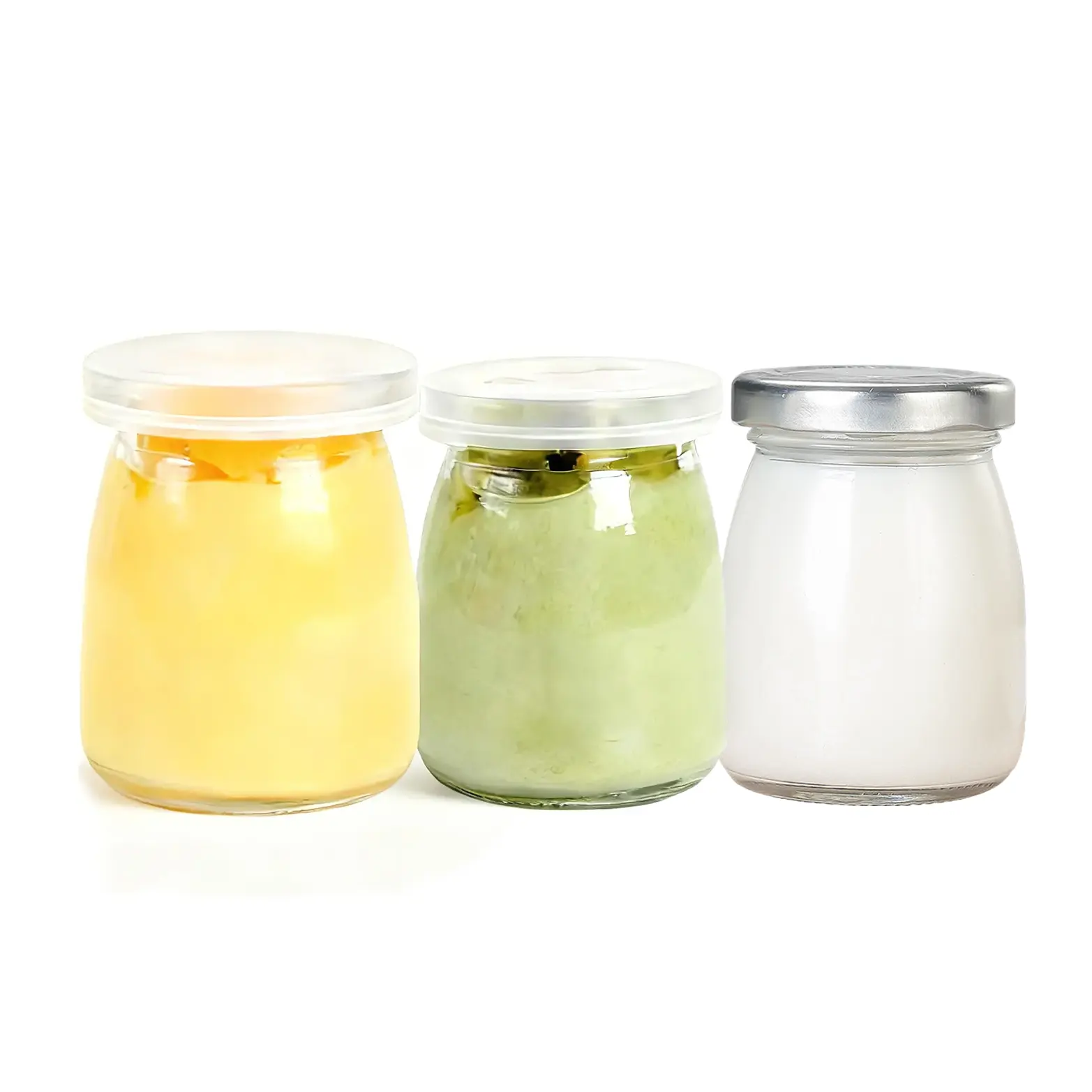 glass yogurt jars