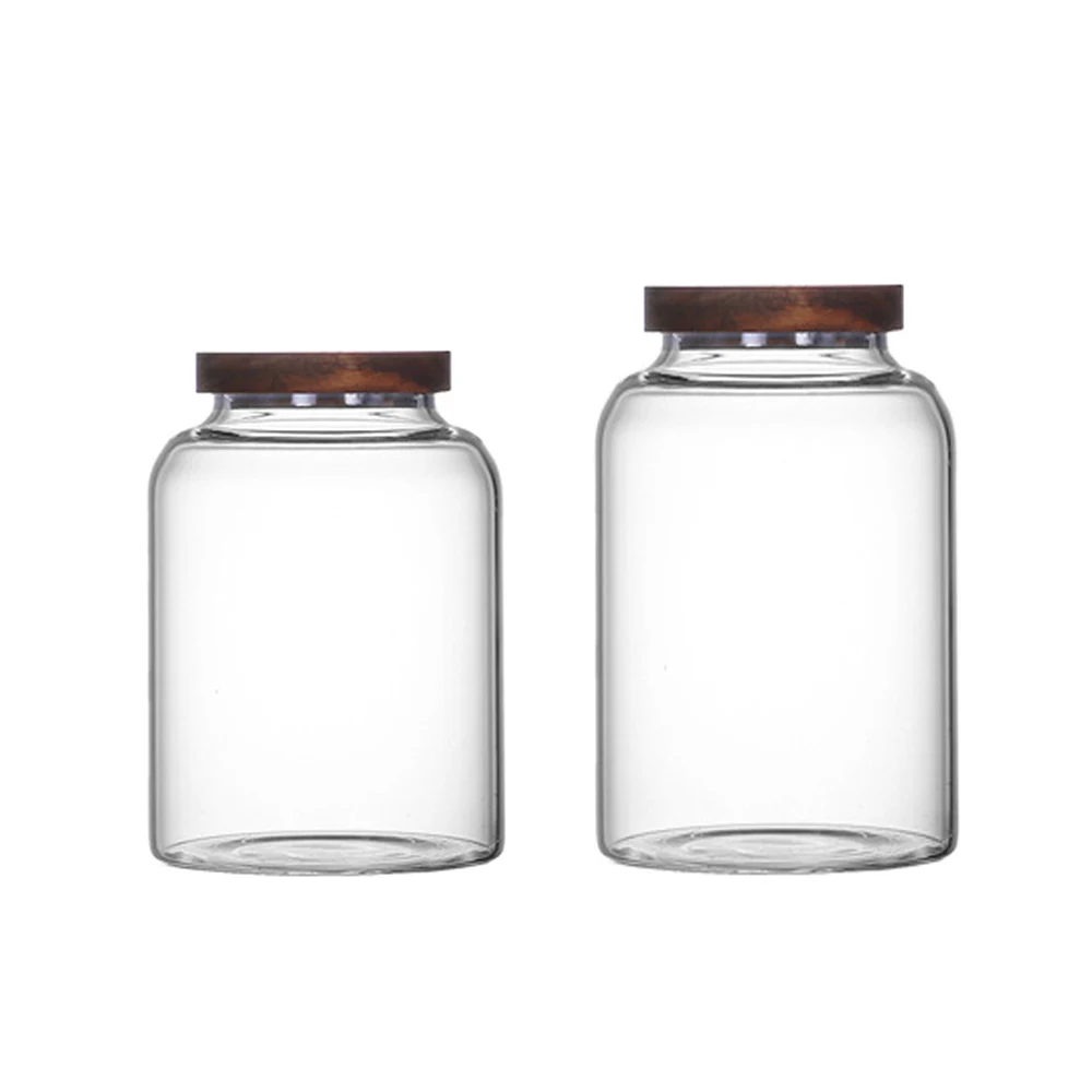 large glass jars with lids