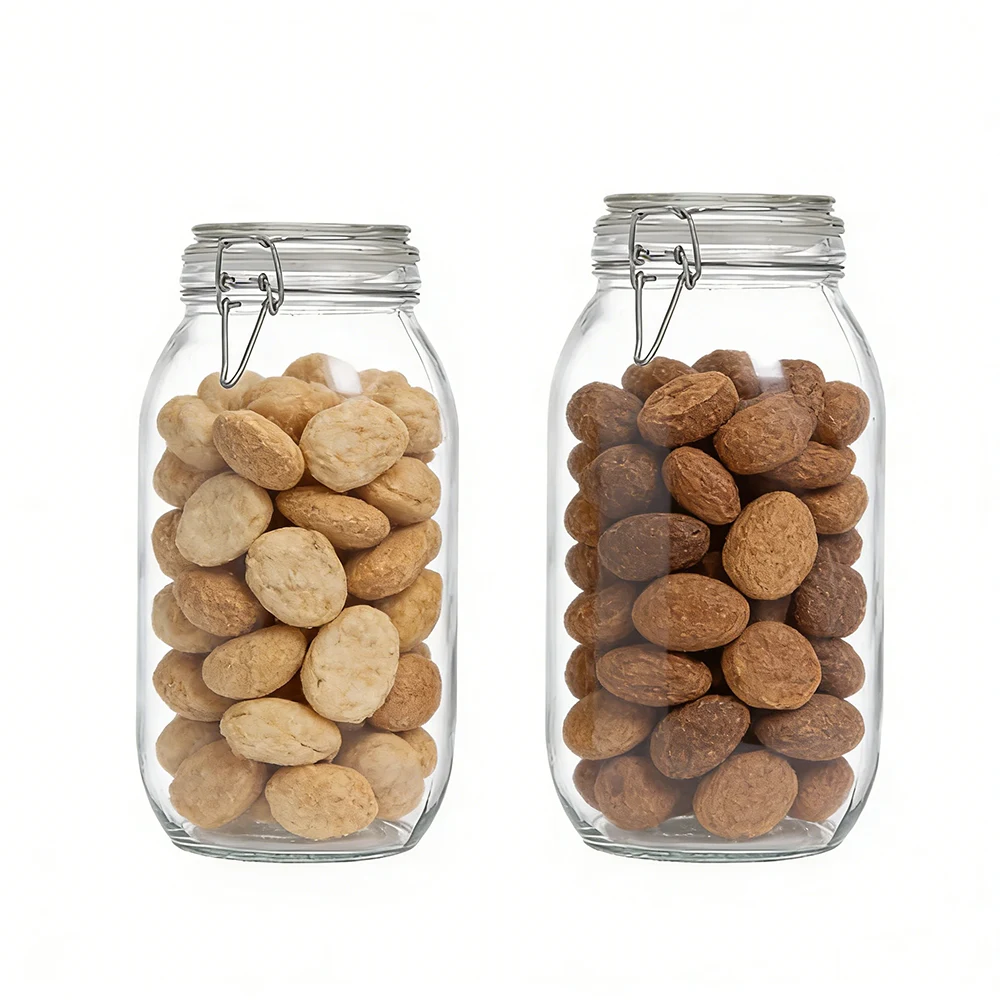large glass storage jars