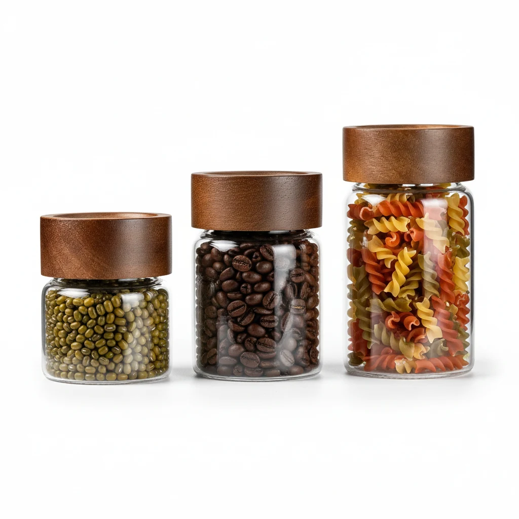 small glass jars with lids