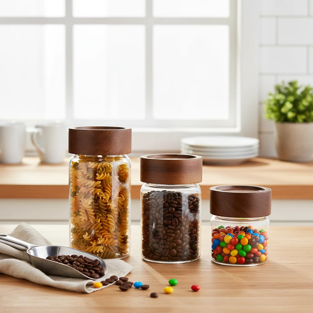 small glass jars with lids