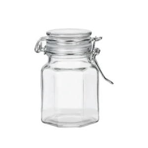 small glass storage jars with lids