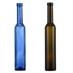botellas de vino azul