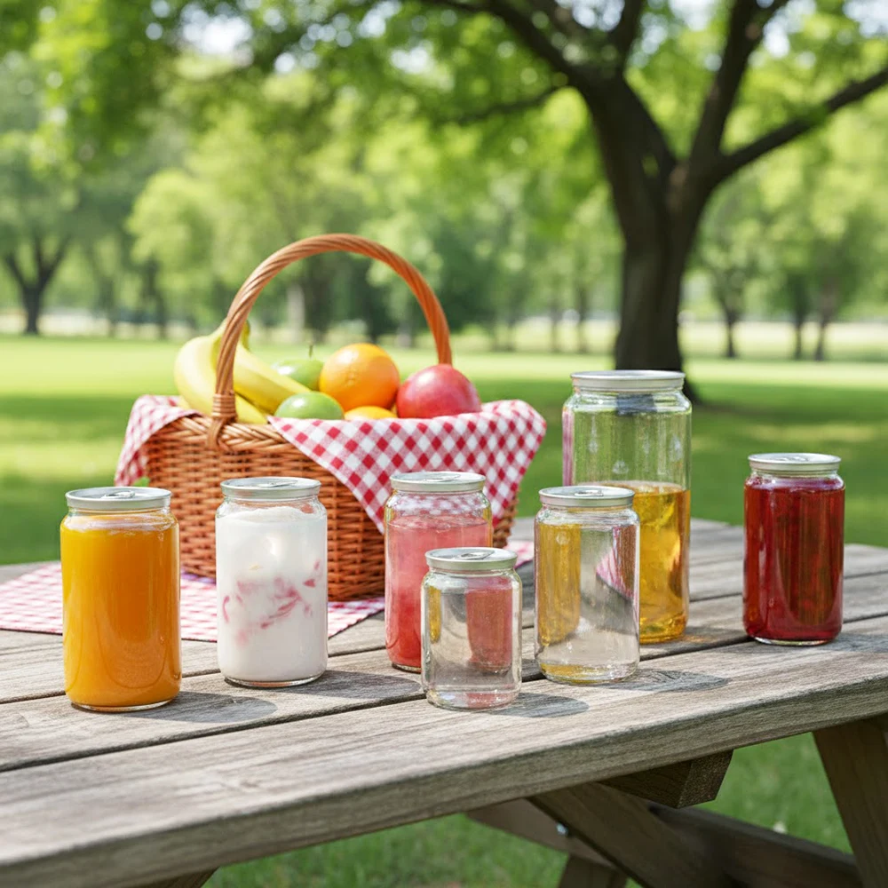 glass beverage bottles