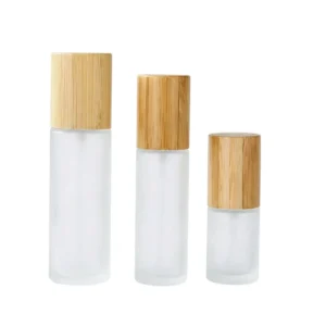 glass bottles with pumps