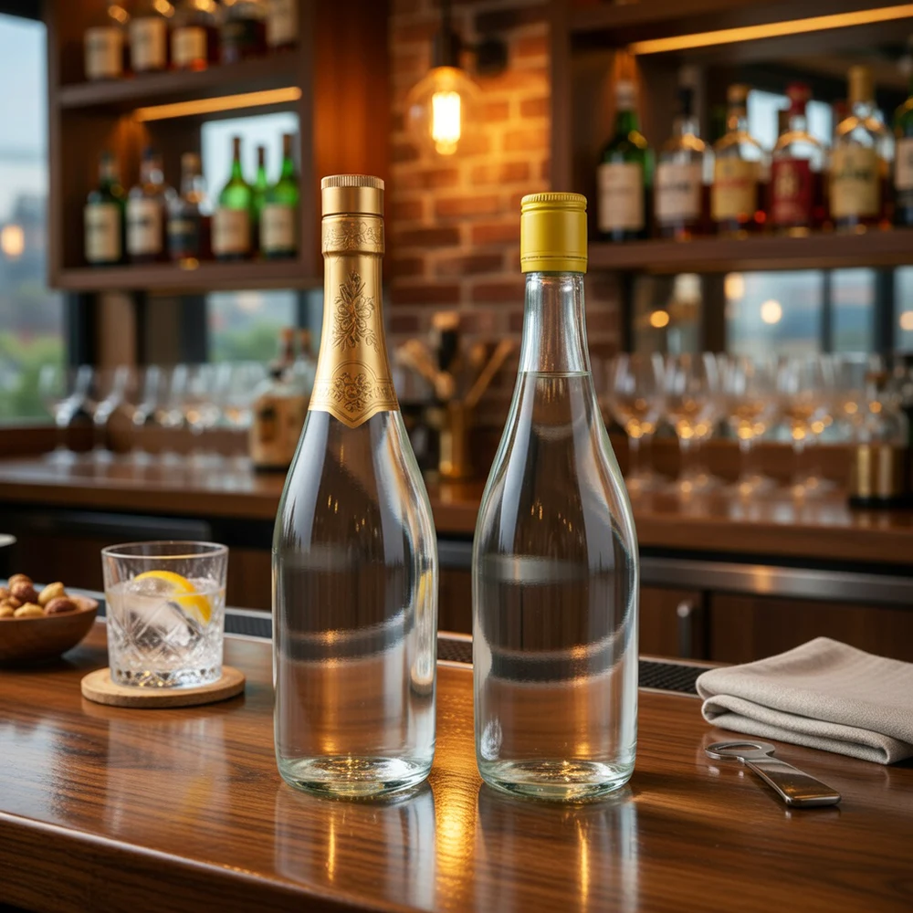 بيع زجاجات المشروبات الكحولية الفارغة بالجملة