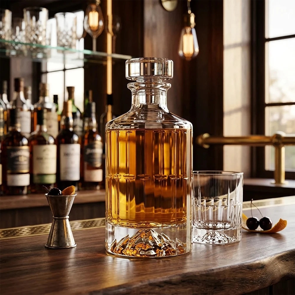 زجاجات مشروبات كحولية فاخرة