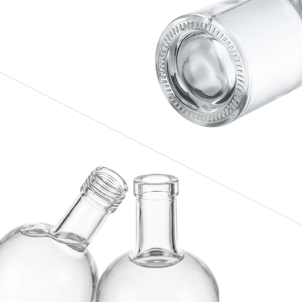 bouteilles d'alcool en verre