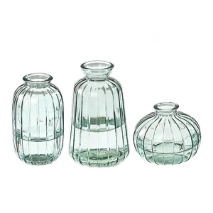 green glass vases