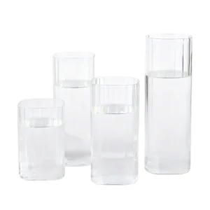 square glass vases