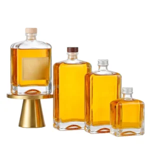 square liquor bottle 01 زجاجة مشروب كحولي مربعة