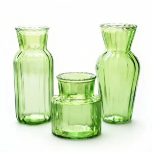 vase green glass