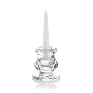 custom clear glass candle holders