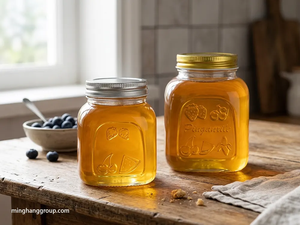 Embossed vs Printed Glass Honey Jars