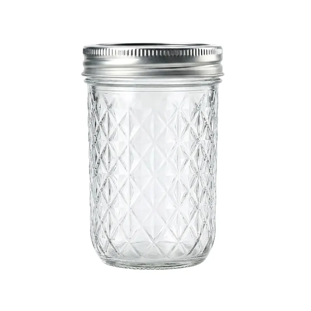 embossed mason jars