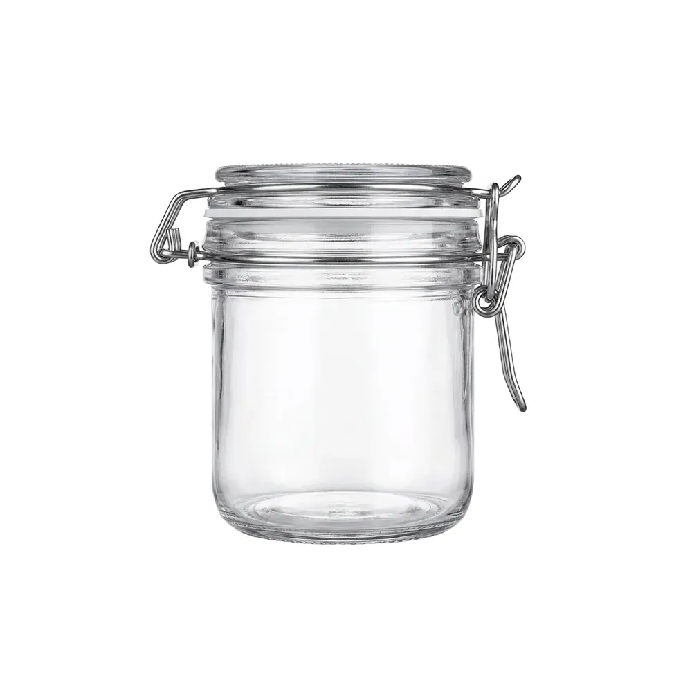 round glass storage jars