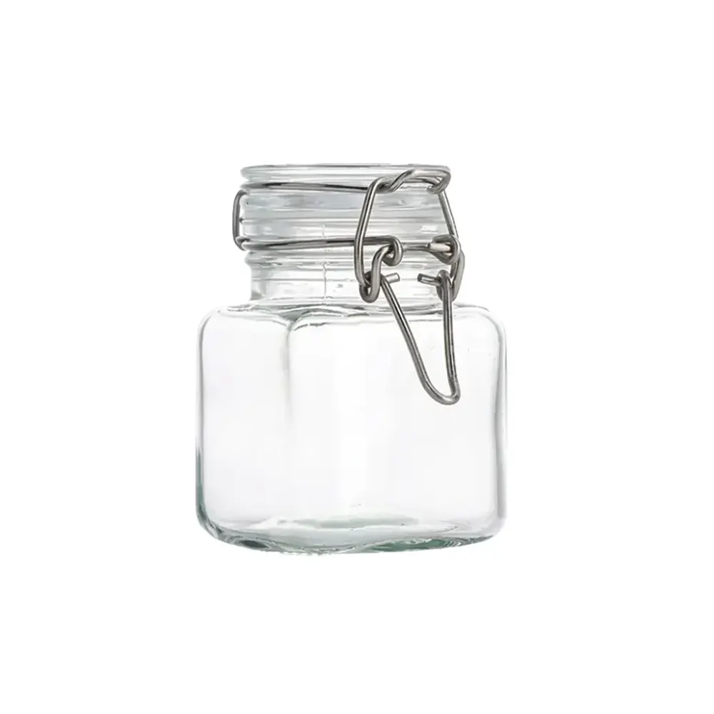 square glass storage jars