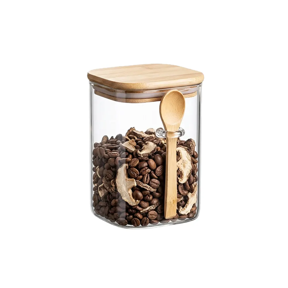 glass jars with accessories