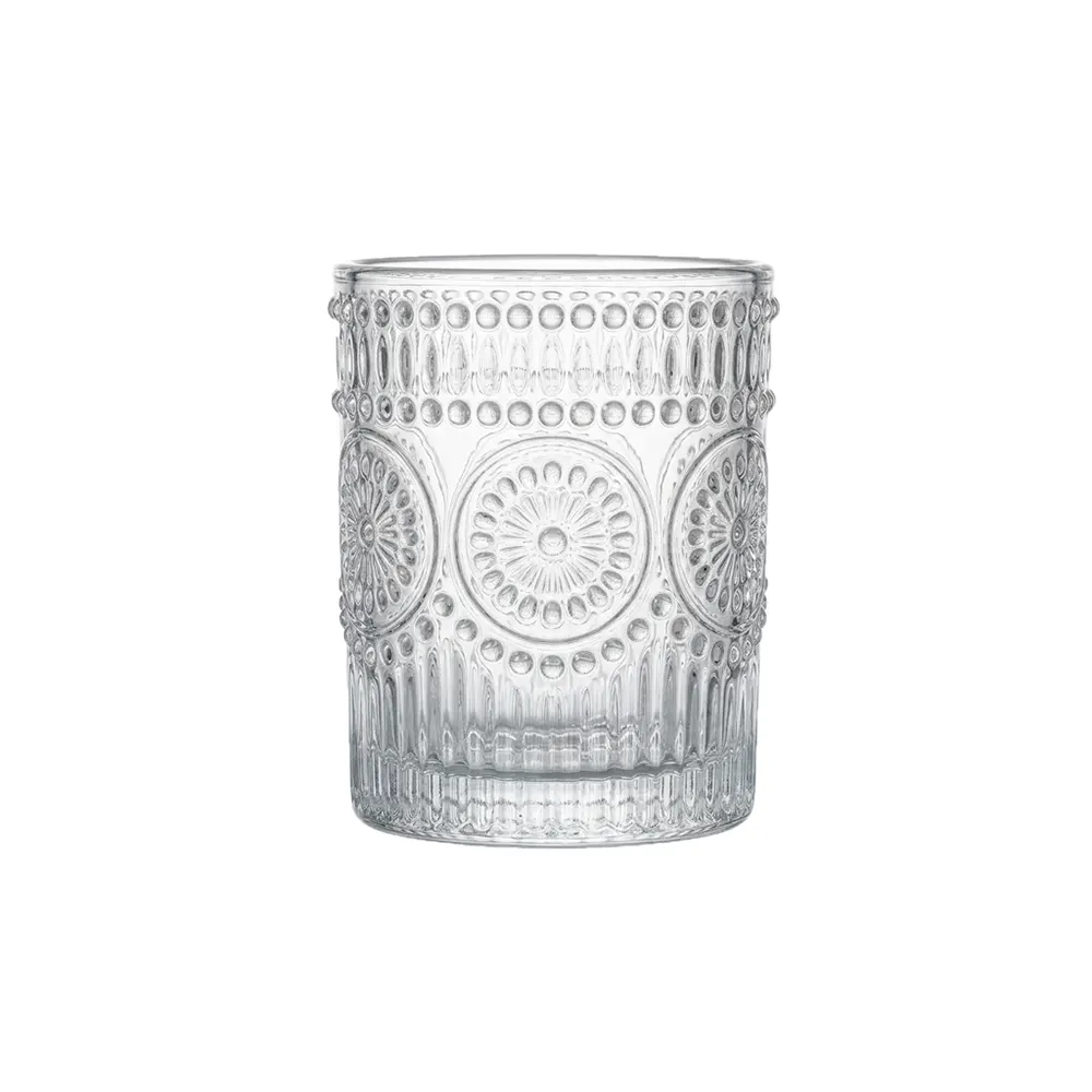 ribbed glass candle jars
